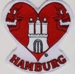 Aufnäher/Patch Pirate Heart Hamburg